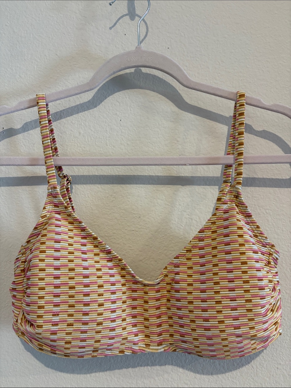 Bikini Top with sewn in cups  'Sol Lurex Shine' - (XL)